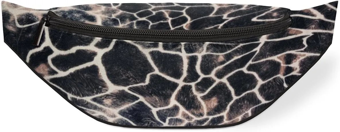 Fanny Pack for Women Men Animal Print Leopard Waist Pack Crossbody Bag with Adjustable Straps for Hiking Running Walking Travel Cycling