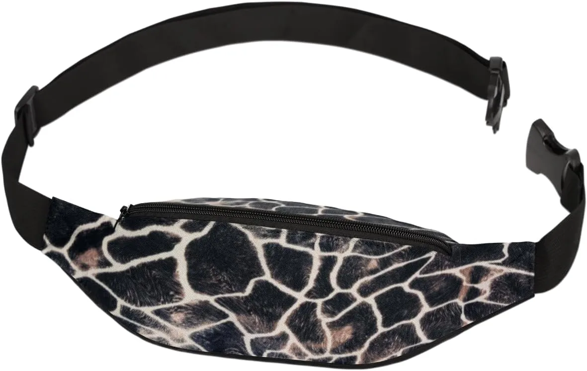 Fanny Pack for Women Men Animal Print Leopard Waist Pack Crossbody Bag with Adjustable Straps for Hiking Running Walking Travel Cycling