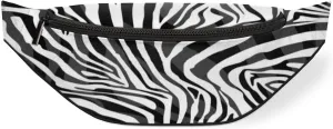 Fanny Pack for Women Men Animal Zebra Print Waist Pack Crossbody Bag with Adjustable Straps for Hiking Running Walking Travel Cycling
