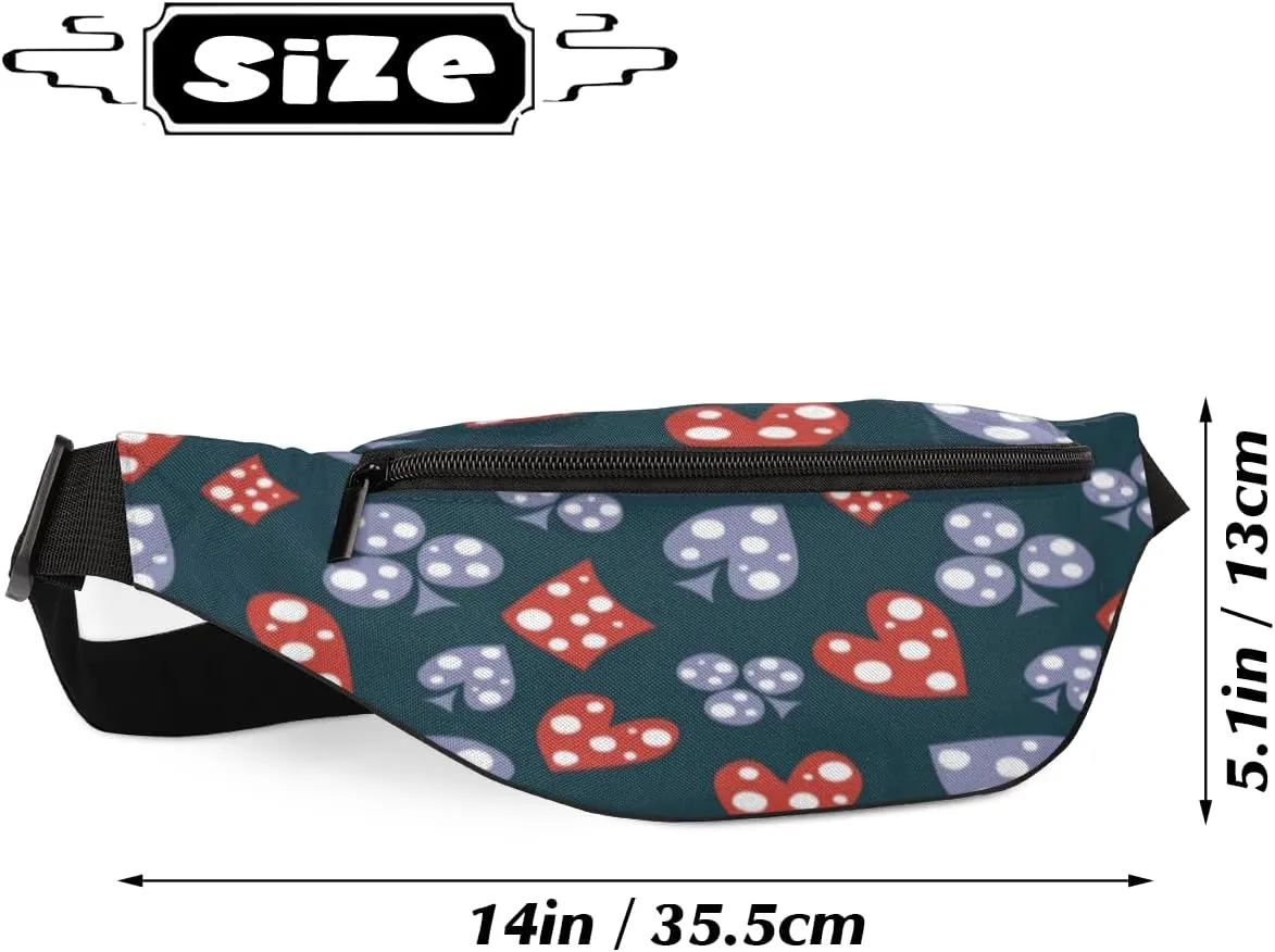 Fanny Pack for Women Men Creative Love Print Waist Pack Crossbody Bag with Adjustable Straps for Hiking Running Walking Travel Cycling