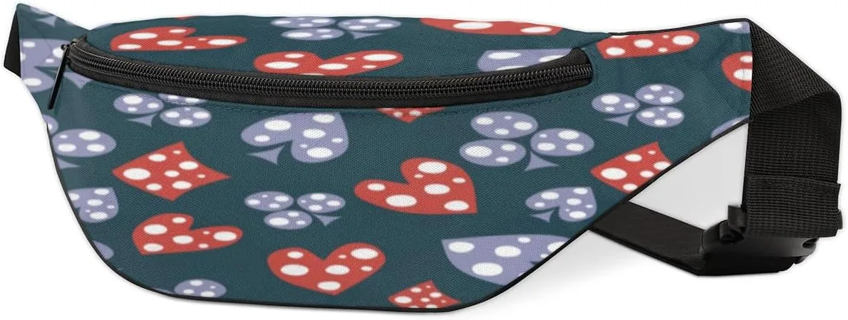 Fanny Pack for Women Men Creative Love Print Waist Pack Crossbody Bag with Adjustable Straps for Hiking Running Walking Travel Cycling