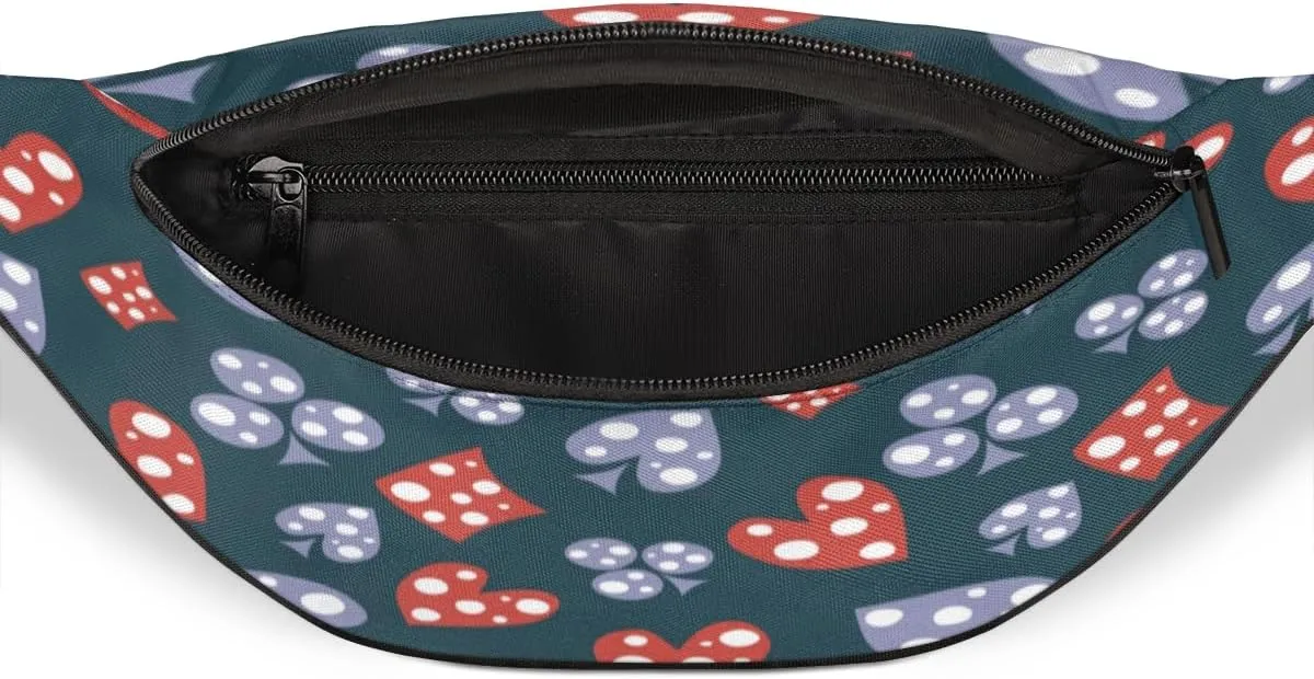 Fanny Pack for Women Men Creative Love Print Waist Pack Crossbody Bag with Adjustable Straps for Hiking Running Walking Travel Cycling