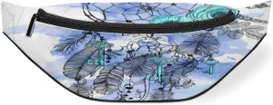 Fanny Pack for Women Men Dream Catcher Flower Butterfly Waist Pack Crossbody Bag with Adjustable Straps for Hiking Running Walking Travel Cycling