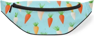 Fanny Pack for Women Men Multicolored Carrots Waist Pack Crossbody Bag with Adjustable Straps for Hiking Running Walking Travel Cycling
