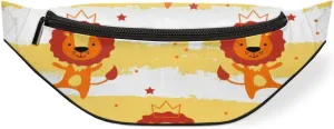 Fanny Pack for Women Men Waist Pack Cartoon Cute Lions Crossbody Bag with Adjustable Straps for Hiking Running Walking Travel Cycling