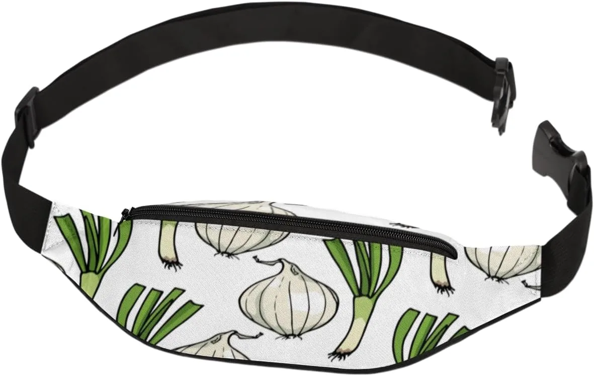 Fanny Pack for Women Men Waist Pack Vegetable Onion Crossbody Bag with Adjustable Straps for Hiking Running Walking Travel Cycling