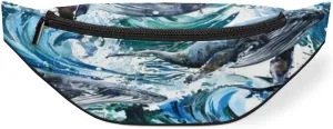 Fanny Pack for Women Men Waist Pack Watercolor Dolphin Crossbody Bag with Adjustable Straps for Hiking Running Walking Travel Cycling