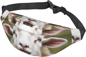 Fanny Pack Funny Naughty Sheep Tongue Cute Animal Waist Pack For Women Men Waterproof Belt Bag With Adjustable Belt Casual Crossbody Bag Travel Waist Bag For Sports Running Cycling