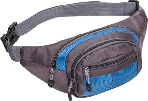 Fanny Pack Men's Nylon Portable Waist Bags Women's Outdoor Sports Waist Bags Waterproof Waist Bag (Blue)