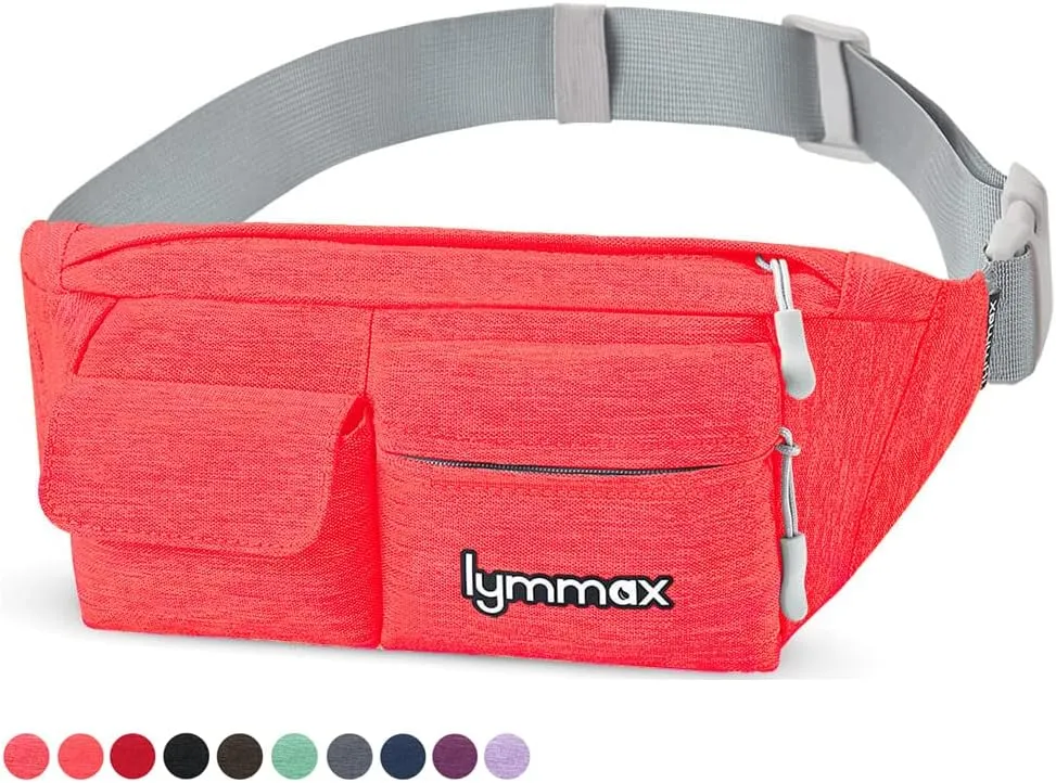 Fanny Pack Waist Bag 4 Pockets Running Belt Adjustable Water Resistant Waist Pack for Men Women Workout Travel Large Capacity