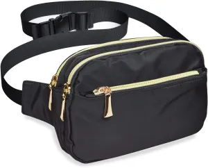 Fanny Packs for Women Men Fashion Plus Size Waist Pack Belt Bag Fanny Pack for Girls Boys with 5 Pockets Adjustable Belt, Cute Bum Bag Hip Bags for Travel Disney Running