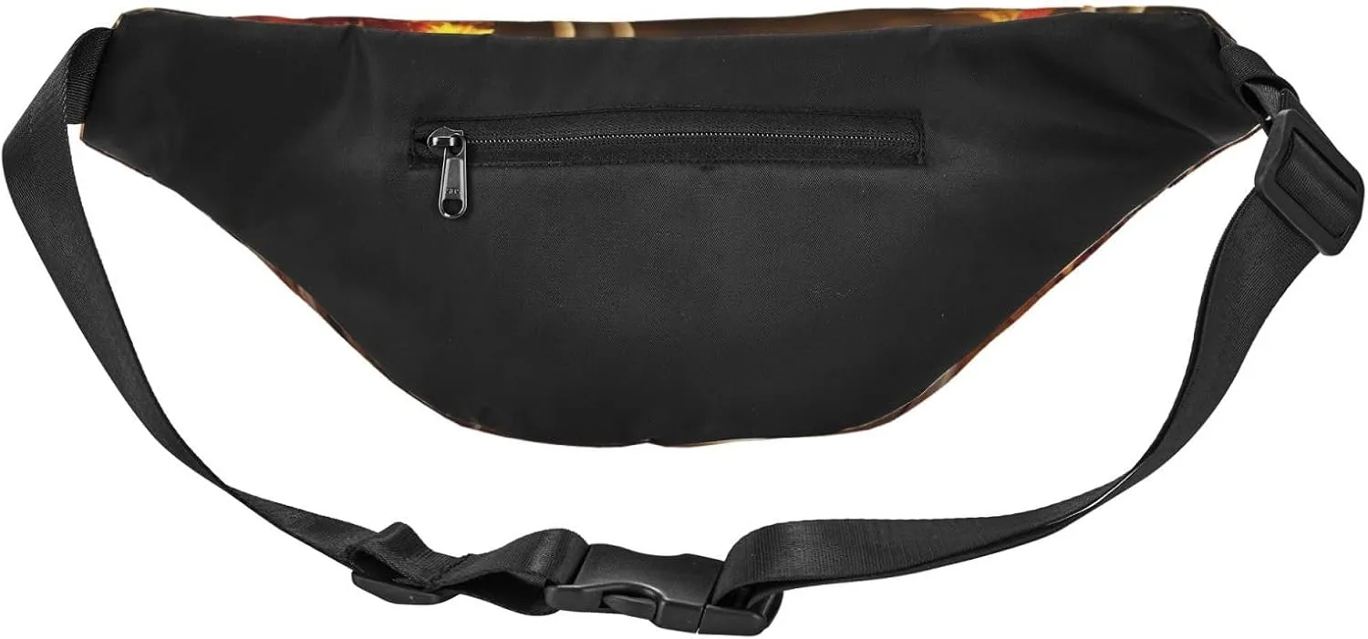 Fanny Packs For Women Men Waist Bag Waterproof Sport Belt Bag Thanksgiving Golden Fall Fashion Waist Pack Adjustable Crossbody Bags Zipper Bum Bag For Running Hiking Travel