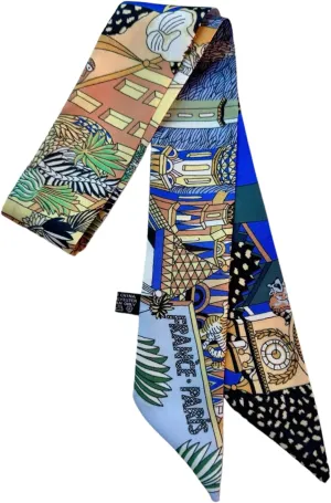 Fashion Handbag Handle Ribbon Scarves Neck Scarves Skinny Ribbon Twill Bandana Scarf Bag scarf for women Olivia NY