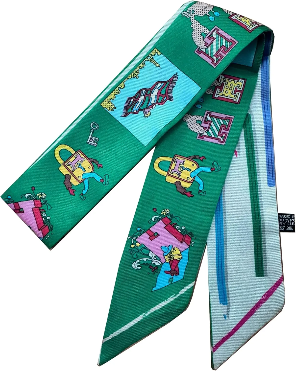 Fashion Handbag Handle Ribbon Scarves Neck Scarves Skinny Ribbon Twill Bandana Scarf Bag scarf for women Olivia NY