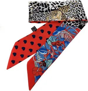 Fashion Handbag Handle Ribbon Scarves Neck Scarves Skinny Ribbon Twill Bandana Scarf Bag scarf for women Olivia NY