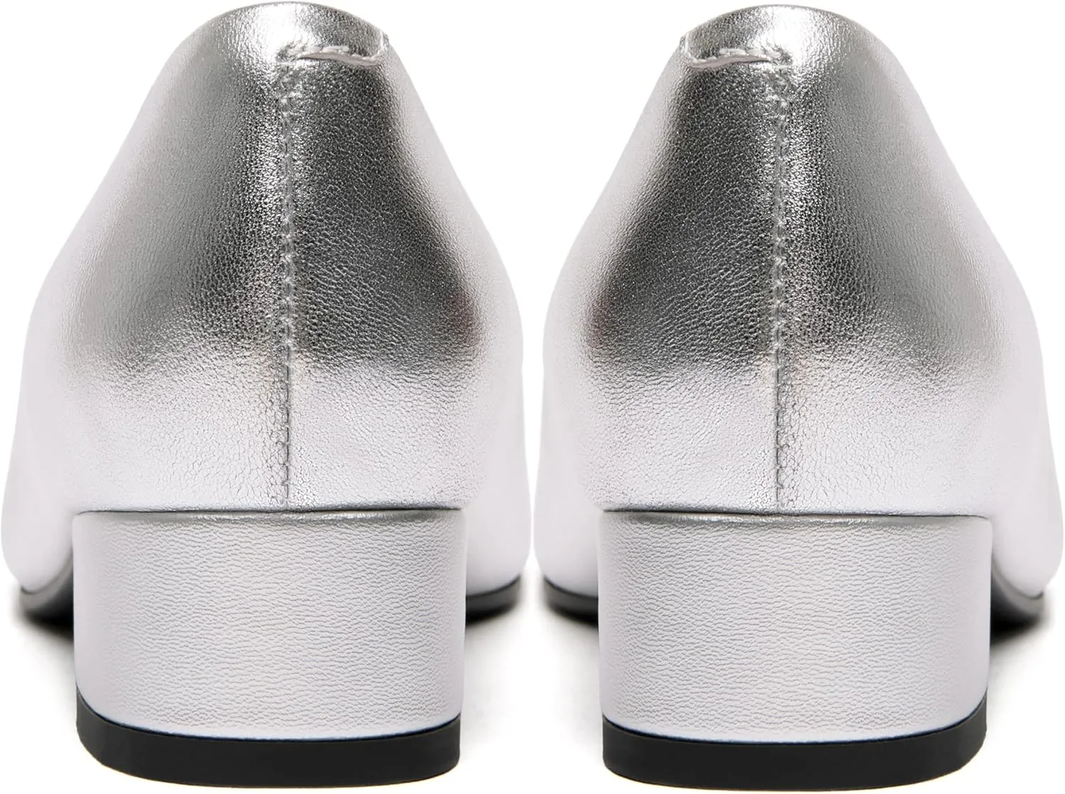 FEMSTEP Womens Matte Leather Fashion Wedding Square Toe Slip On Chunky Low Heel Pumps Shoes 1.5 Inch