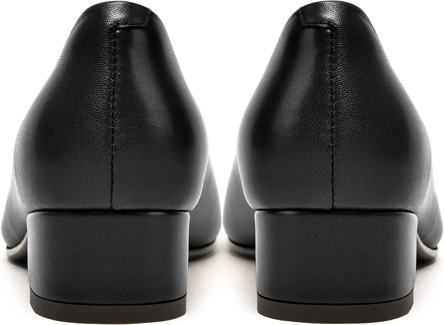 FEMSTEP Womens Matte Leather Fashion Wedding Square Toe Slip On Chunky Low Heel Pumps Shoes 1.5 Inch