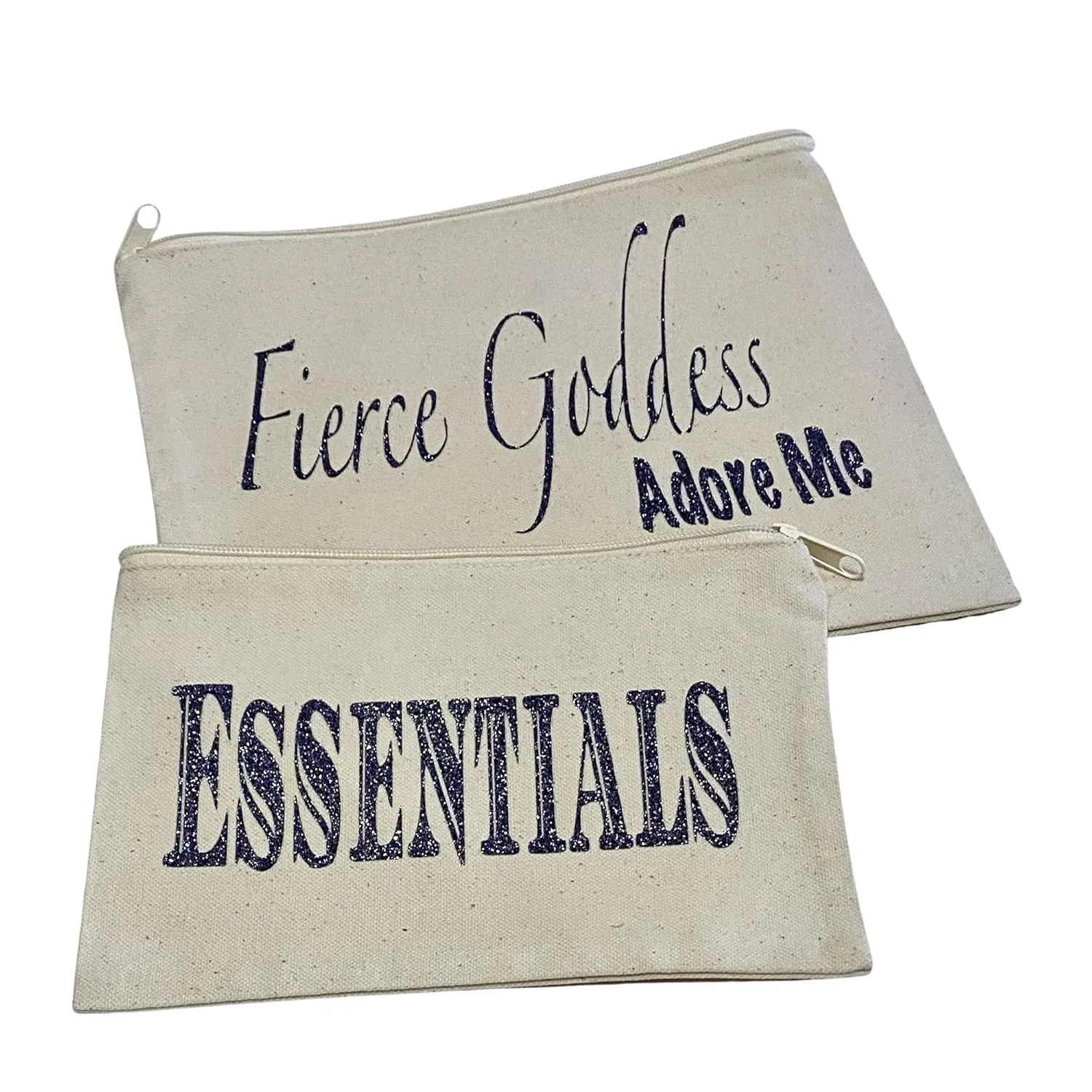 Fierce Goddess Canvas Purse Accessory Pouch Set