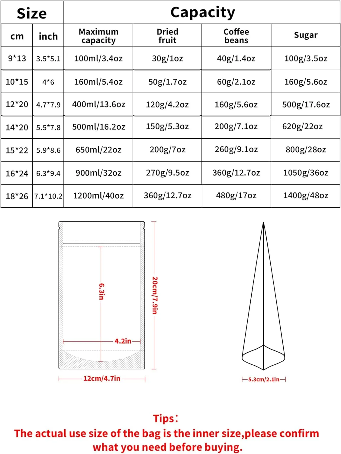 FireKylin 100 Pack Smell Proof Bags 4.7" x 7.9", Resealable Bags with Matte Window, Foil Pouch Stand Up Sealable Bags for Packaging(Gold)