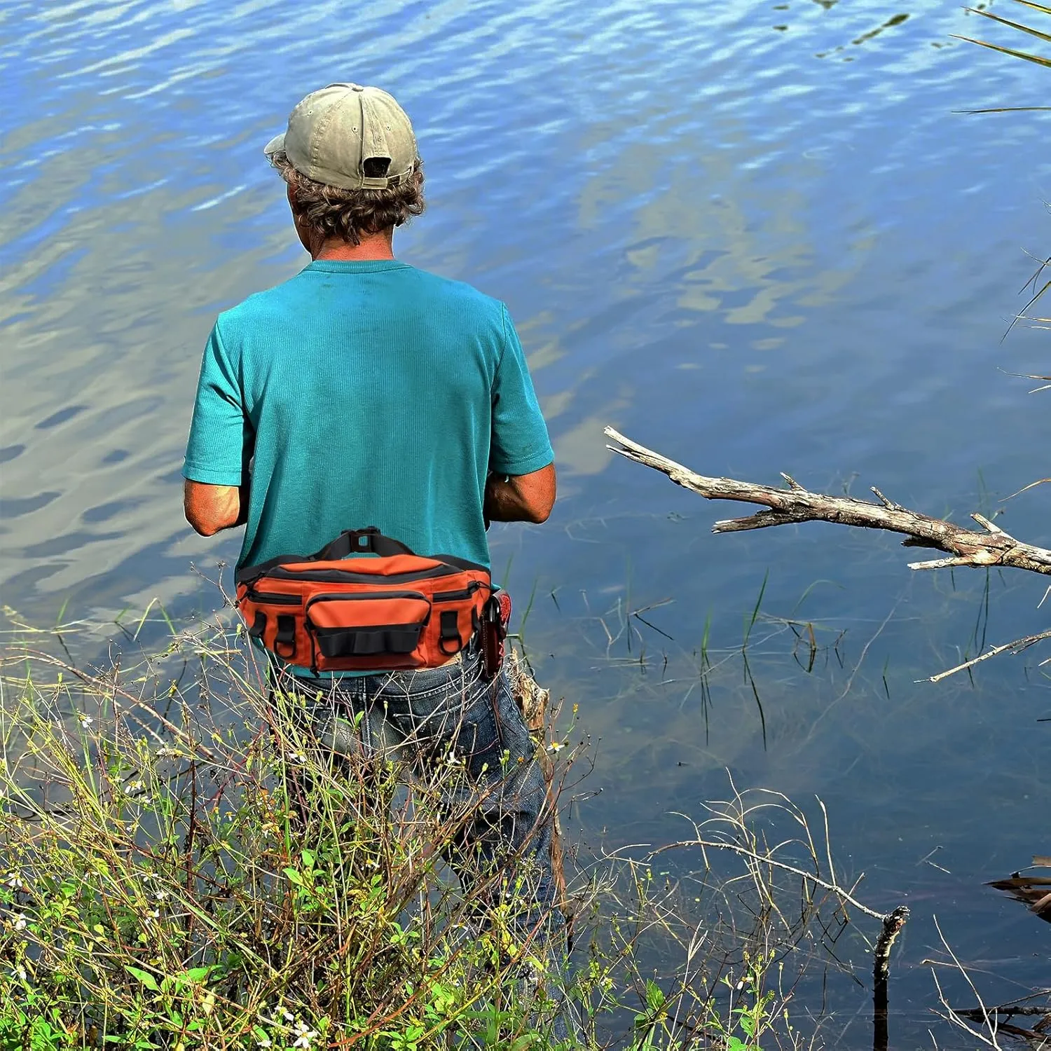 Fishing Fanny Pack for Men -Fishing Fanny Pack-Lightweight and Fishing Sling Pack