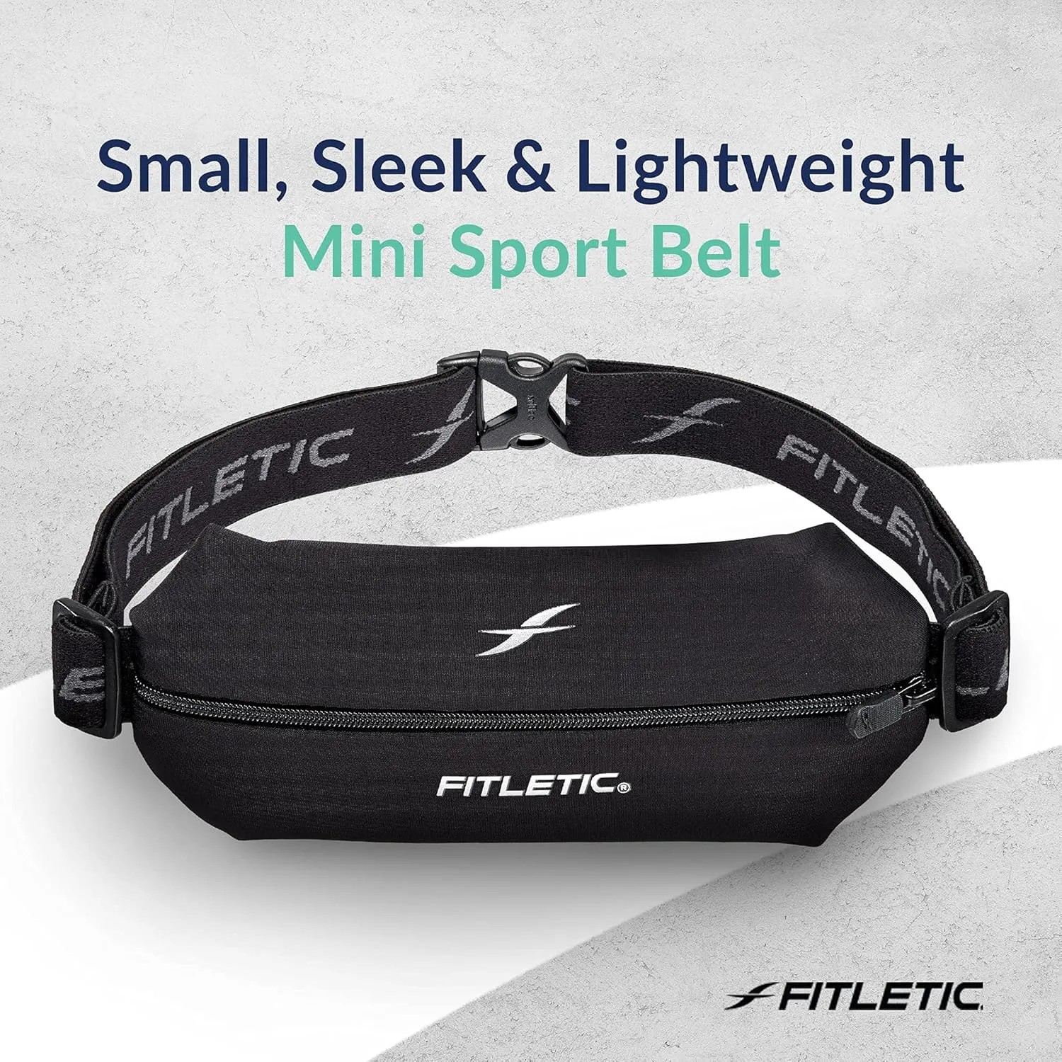Fitletic Active Lifestyle Fanny Pack & Mini Sports Running Belt For Men & Women – Lightweight, Low Profile & Sleek Design – Ultra-Soft Expandable Lycra Pouch - Fits All Phones – Inner Organizer Pocket