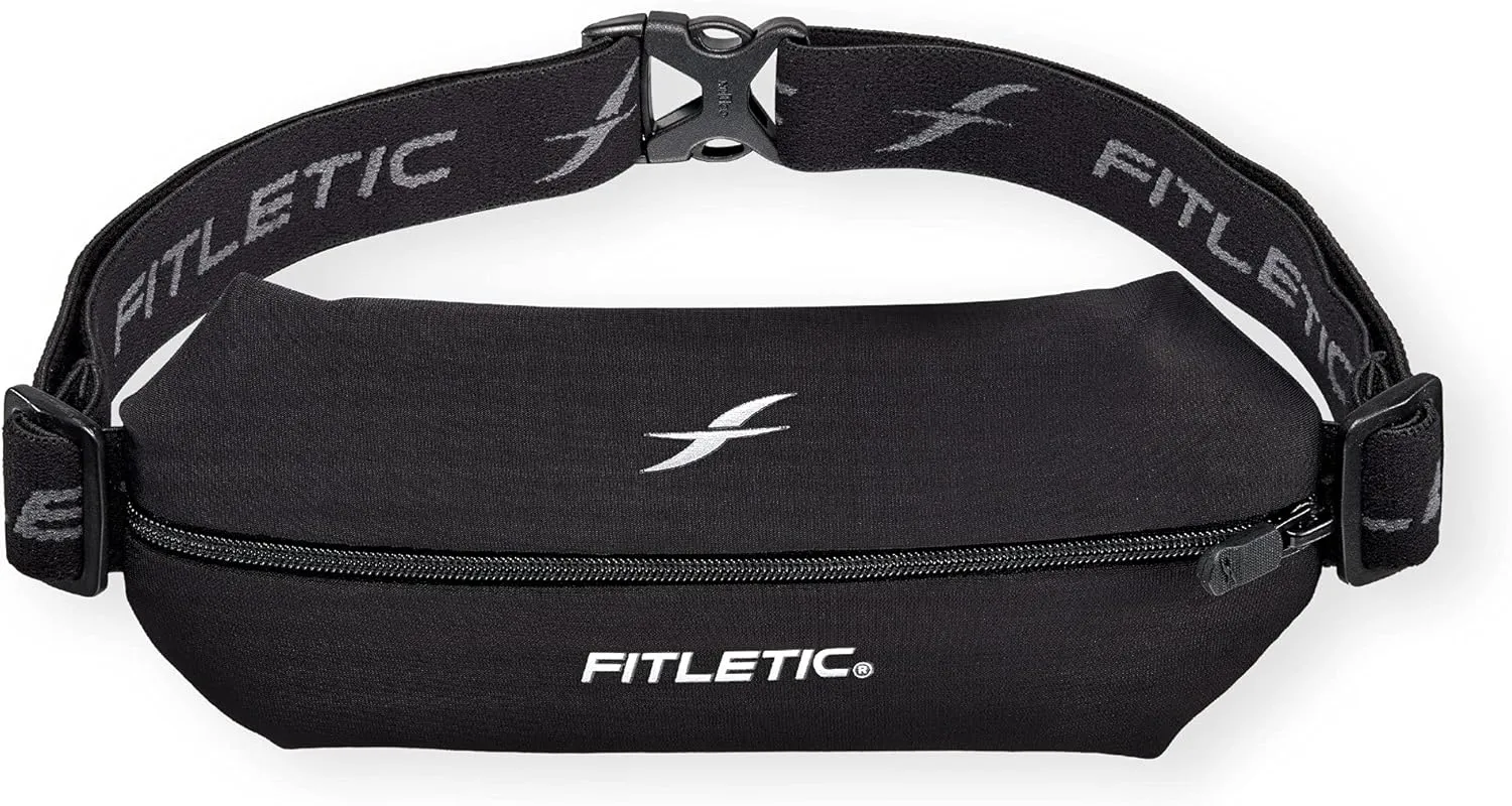 Fitletic Active Lifestyle Fanny Pack & Mini Sports Running Belt For Men & Women – Lightweight, Low Profile & Sleek Design – Ultra-Soft Expandable Lycra Pouch - Fits All Phones – Inner Organizer Pocket