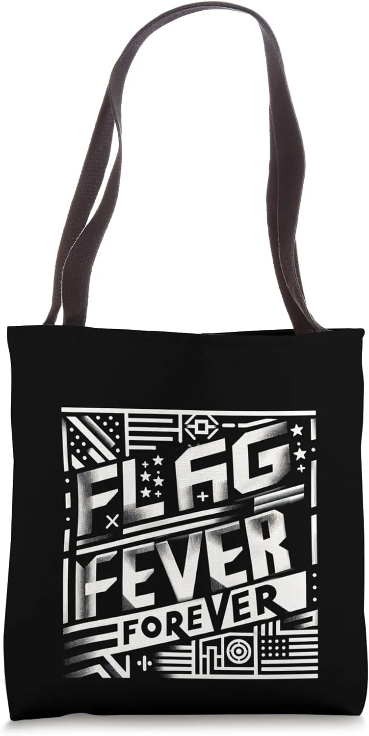 Flag Fever Forever Graphic Tee Tote Bag