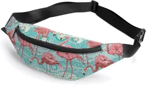 Flamingos And Tropical Plants Unisex Belt Bag Crossbody Bag Fanny Pack Waist Pack Suitable for Travel And Sports, 36*15cm, style-14-4
