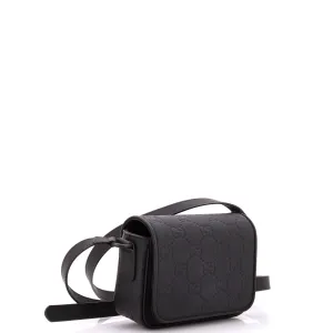 Flap Crossbody Bag GG Rubber Effect Leather Super Mini