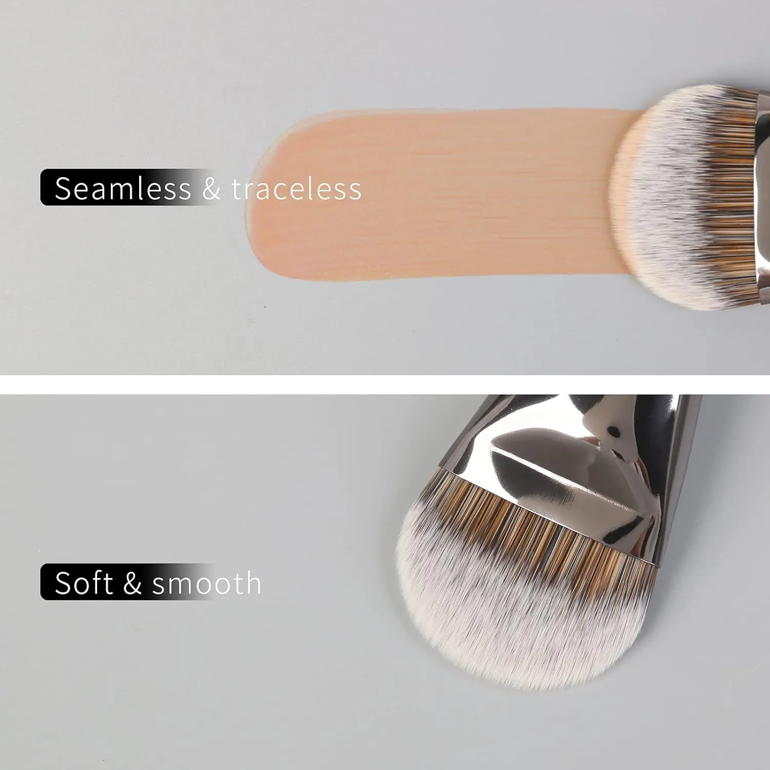 Flat Foundation Brush for Liquid Makeup, Liquid Foundation Brush, Flat Makeup Brush for Foundation, Make up Brushes, Makeup Foundation Brushes. 820 Black