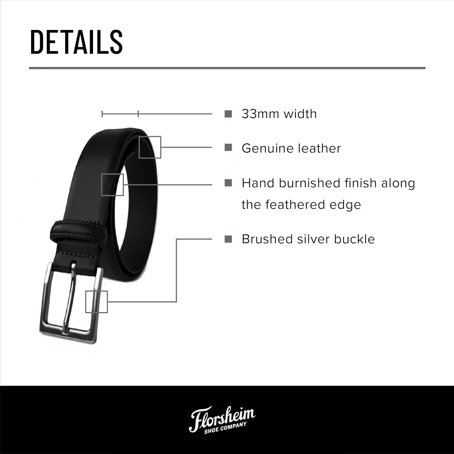 Florsheim Carmine 33mm Belt Mens
