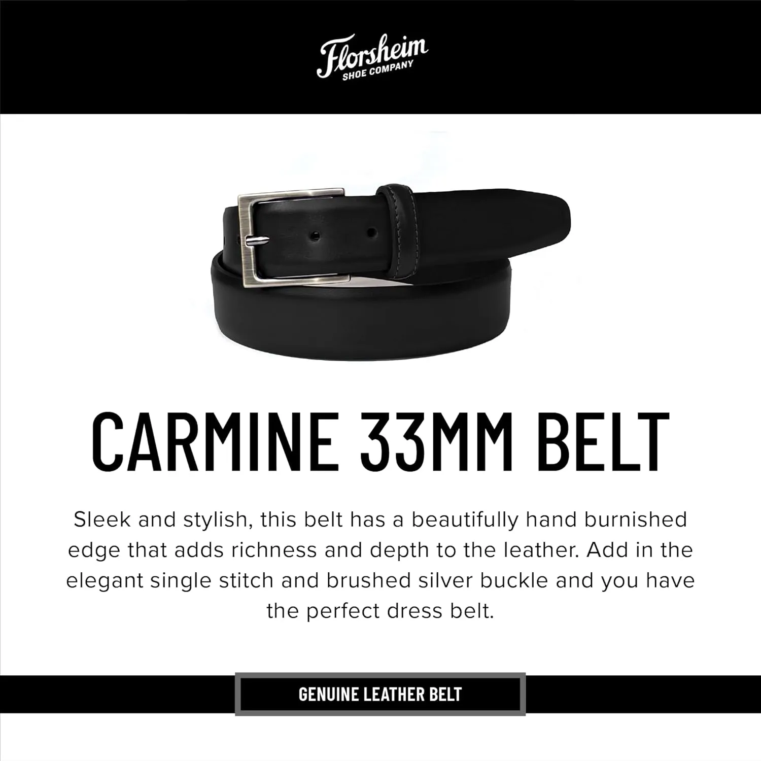 Florsheim Carmine 33mm Belt Mens