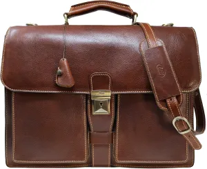 Floto Novella Leather Briefcase – Italian Handmade Briefcase for Men & Women