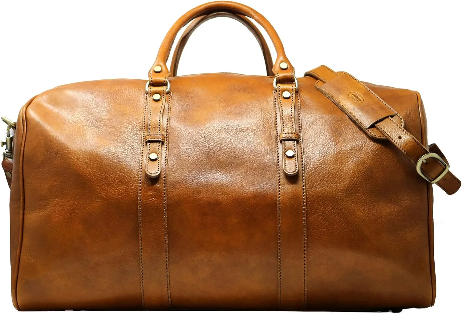 Floto Venezia Grande - large leather duffle luggage (Tobacco Brown)