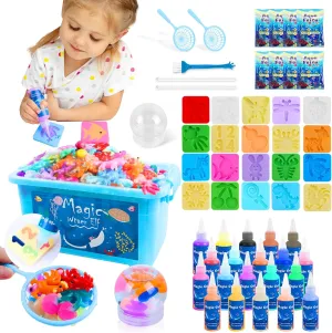 FODYNE Magic Water Gel kit, Aqua Fairy Water Gel Kit, Magic elf Water Toy, Aquafairy kit with 20 gels,20 Shape Models, Christmas Gifts, Birthday Gift, Party Favors
