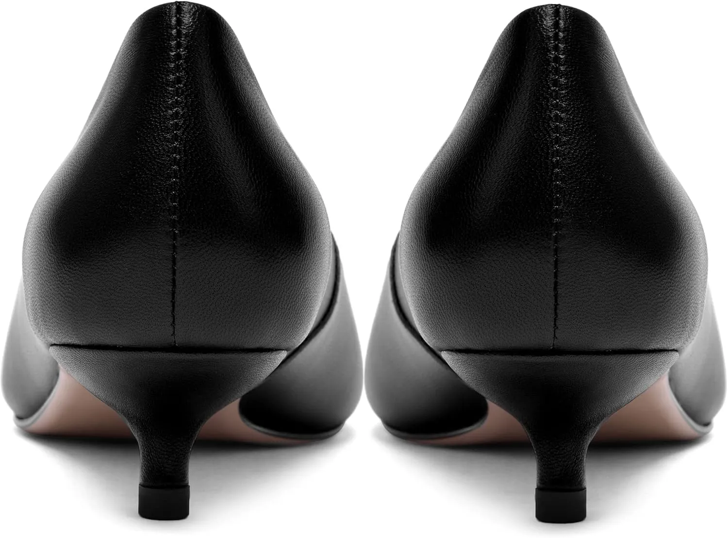 FOGEENA Womens Dating Matte Leather Comfortable Slip On Pointed Toe Casual Kitten Low Heel Pumps Dressy Shoes 1.5 Inch