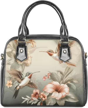 Forchrinse Crystal Butterfly Purple Satchel Handbags for Women,Ladies Shoulder Purse Top Handle Bag Pu Leather Tote Bag