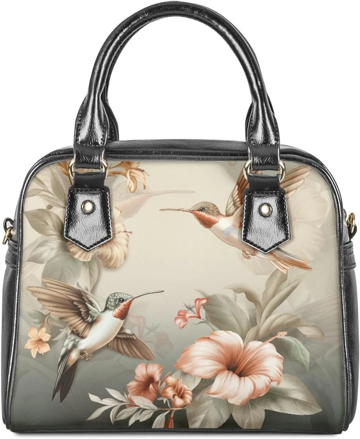 Forchrinse Crystal Butterfly Purple Satchel Handbags for Women,Ladies Shoulder Purse Top Handle Bag Pu Leather Tote Bag