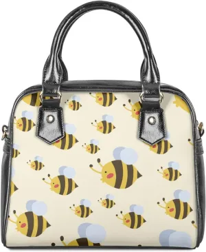 Forchrinse Crystal Butterfly Purple Satchel Handbags for Women,Ladies Shoulder Purse Top Handle Bag Pu Leather Tote Bag