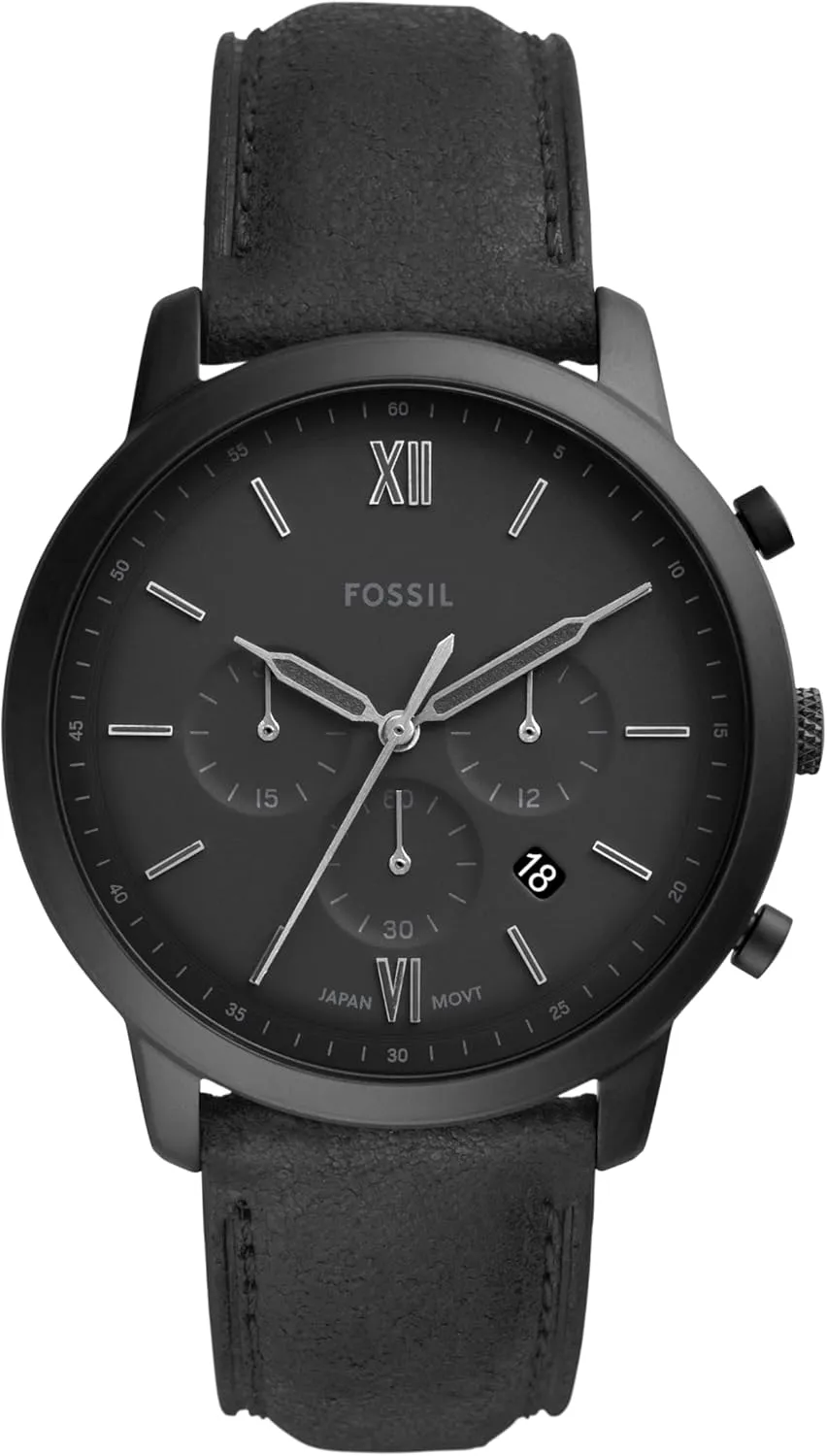 Fossil Men's Neutra Quartz Stainless Steel and Leather Chronograph Watch