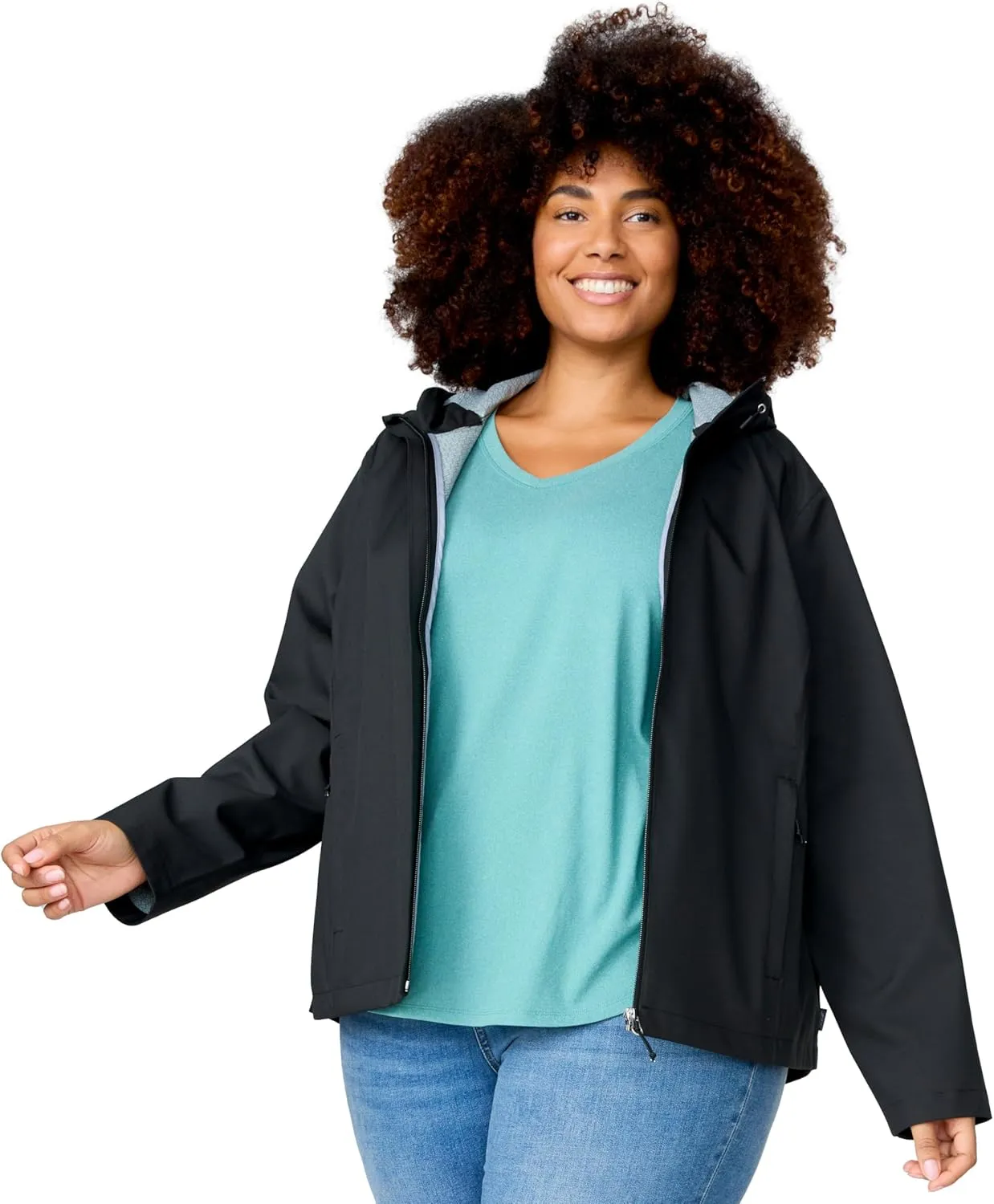 Free Country Women's Plus Size X2O Packable Rain Jacket