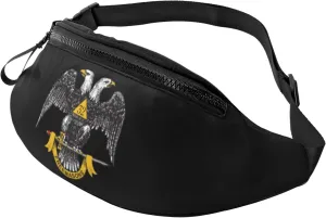 Freemasonry and Scottish Rite Fanny Pack for Men Women, Sports waist bag, suitable for traveling, hiking and running