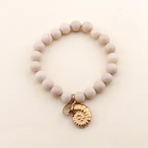 Freshwater Curated Goods - Seashell Charm Bracelet in Fossil