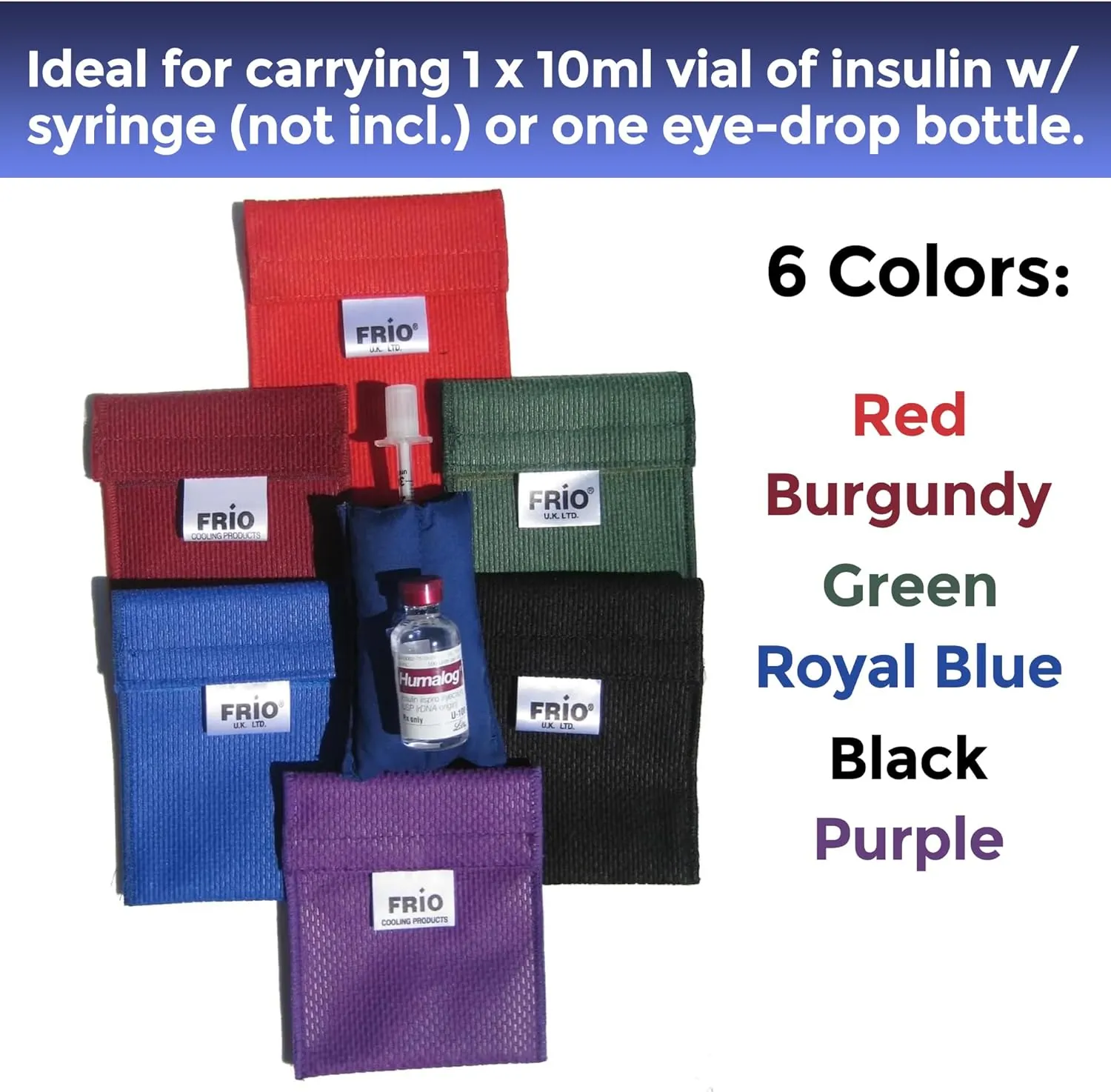 Frio Cooling Wallet- Mini - Black - Holds Single Insulin Vial or Eye Drop Bottle - Keeps Insulin Cool More Than 45 Hours Without Ever Needing Refrigeration!-Low Shipping Rates-