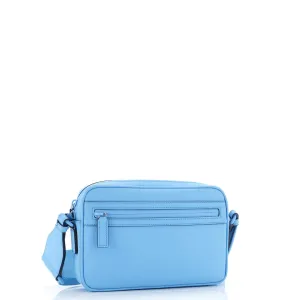 Front Zip Crossbody Bag GG Rubber Effect Leather Small