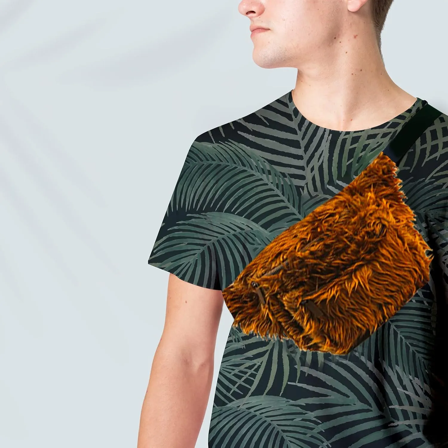 Funny Guy Mugs Grizzly Bear Fur Fanny Pack