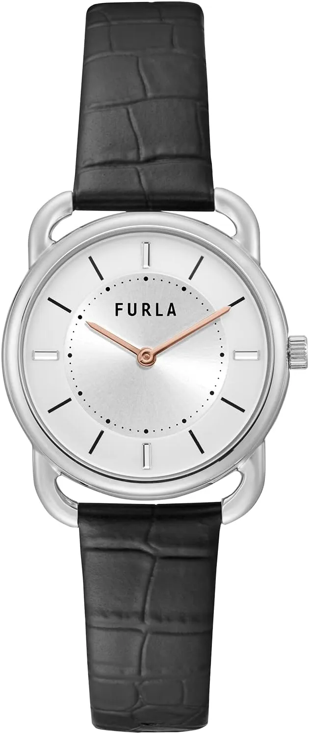 FURLA Ladies Black Genuine Leather Leather Watch (Model: WW00021004L1)