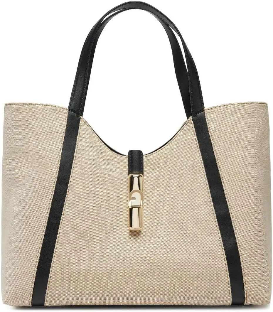 Furla Shoulder Bag Goccia Natural Black XL (WB01729-BX3542-NN000-1-007), Natural-Black
