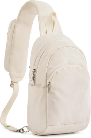 G4Free Crossbody Bag for Women Casual Sling Backpack Fashionable Shoulder Chest Fanny Packs Beige
