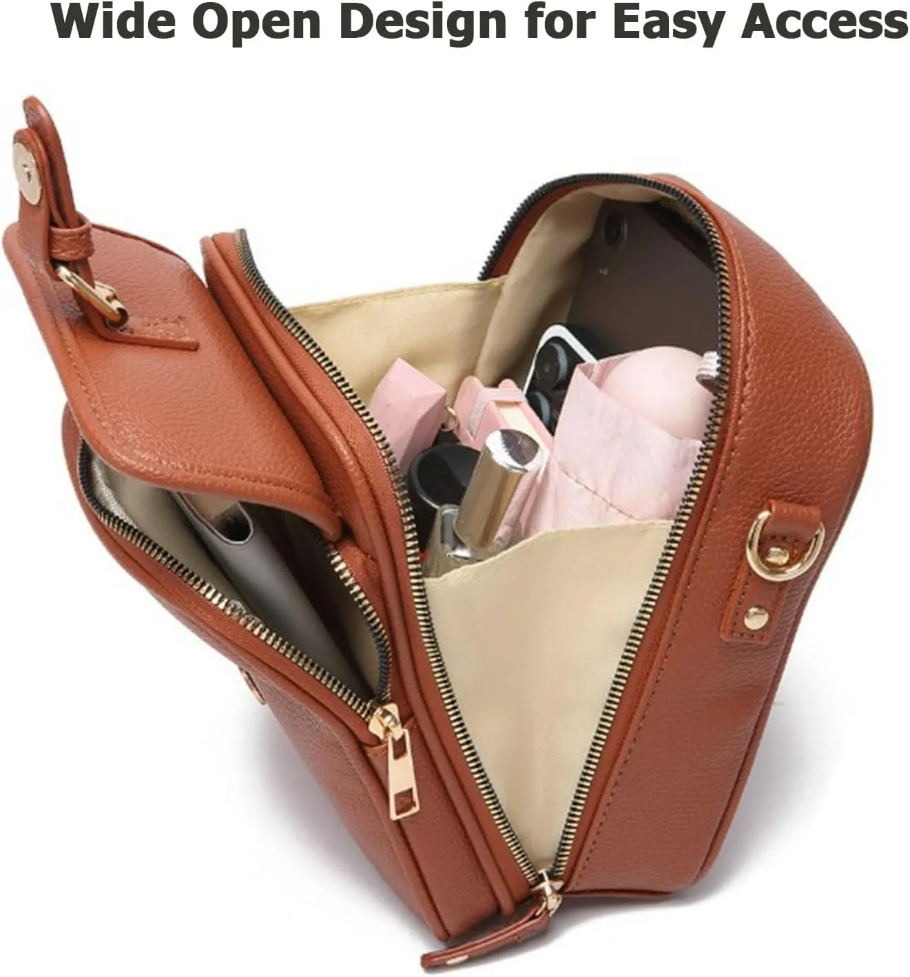 GDSAFS Forcipower Crossbody Bag, Collaboraten1 Crossbody Leather Bag, Urvashi Crossbody Leather Bags for Women, Anti-Theft